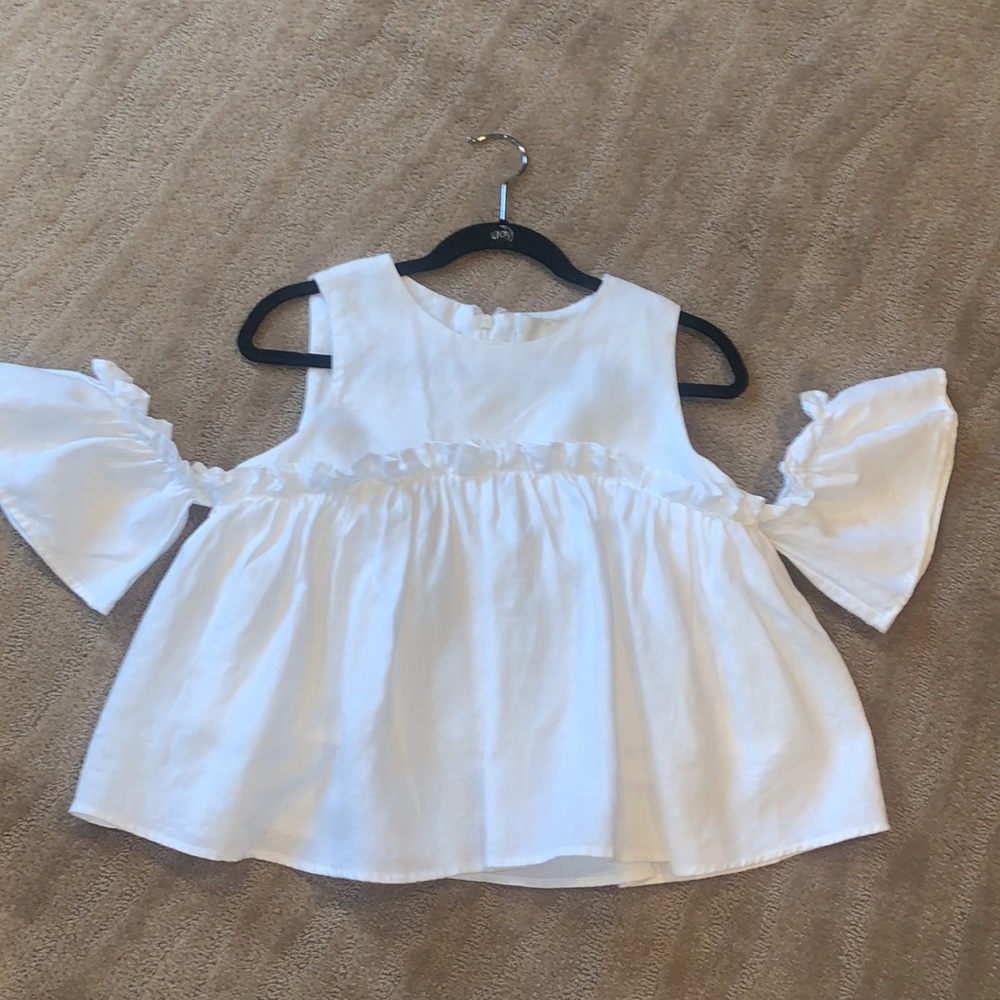 J.O.A. Layered Ruffle Cold Shoulder Top